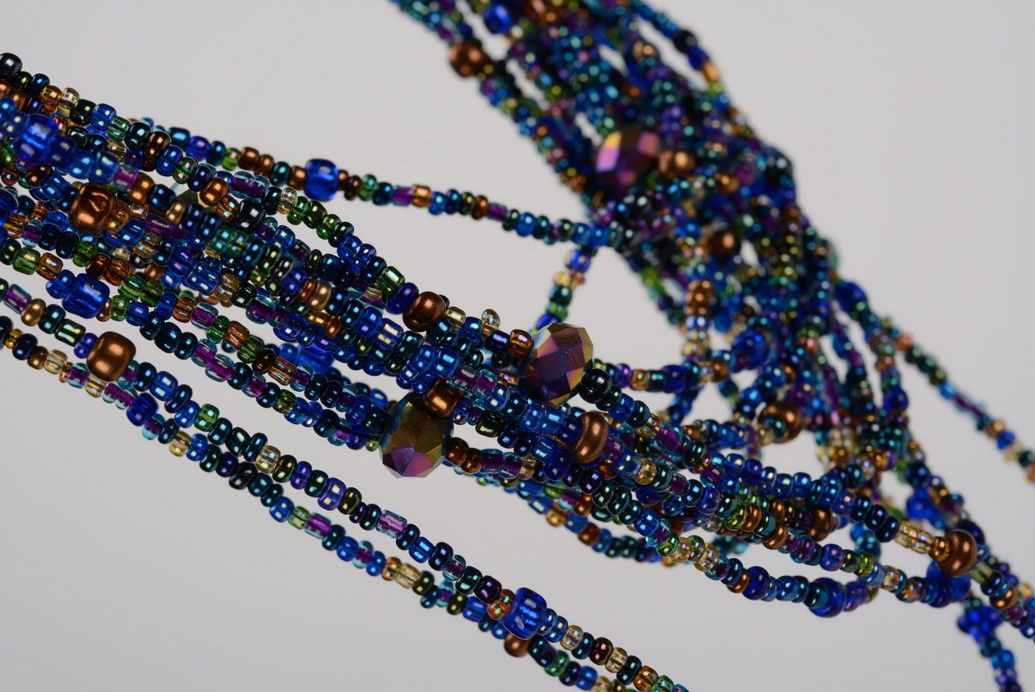 Necklace made of Czech crystal and beads photo 4