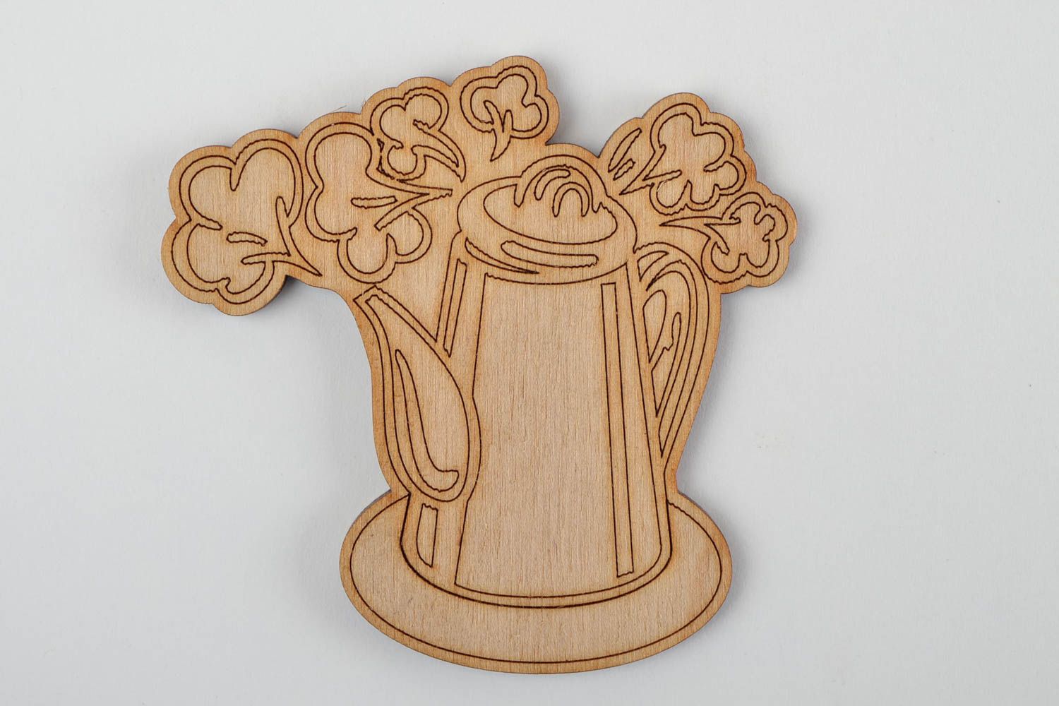 Handmade Teekanne schöne hübsche Figur zum Bemalen Holz Rohling Miniatur Figur  foto 3
