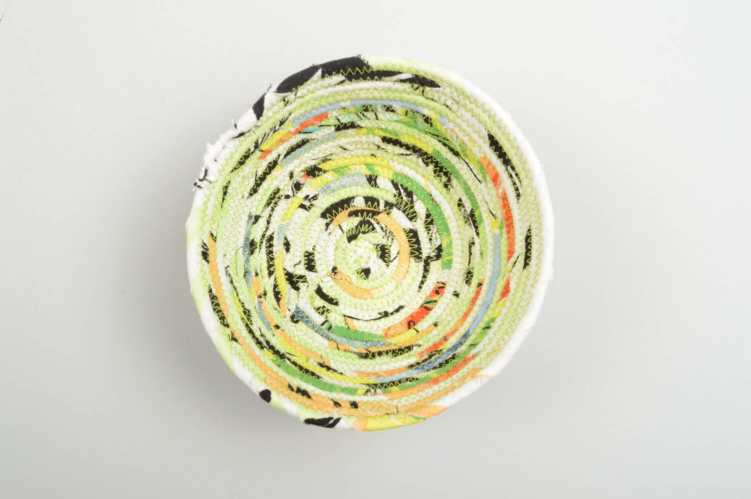 Декор для дома handmade полосатая конфетница из ткани пэчворк декор для кухни фото 4