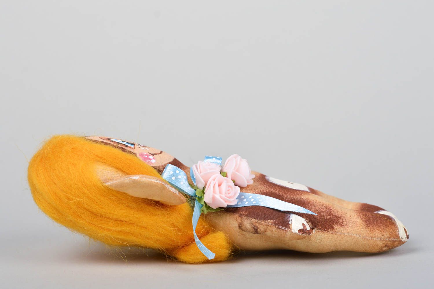 Игрушка ручной работы игрушка обезьянка девочка милая декор для детской фото 4