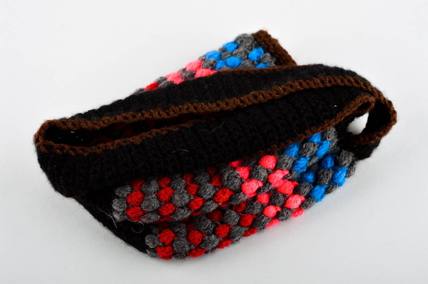 Petit Sac tricoté en laine fait main design original Accessoire pour femme photo 5