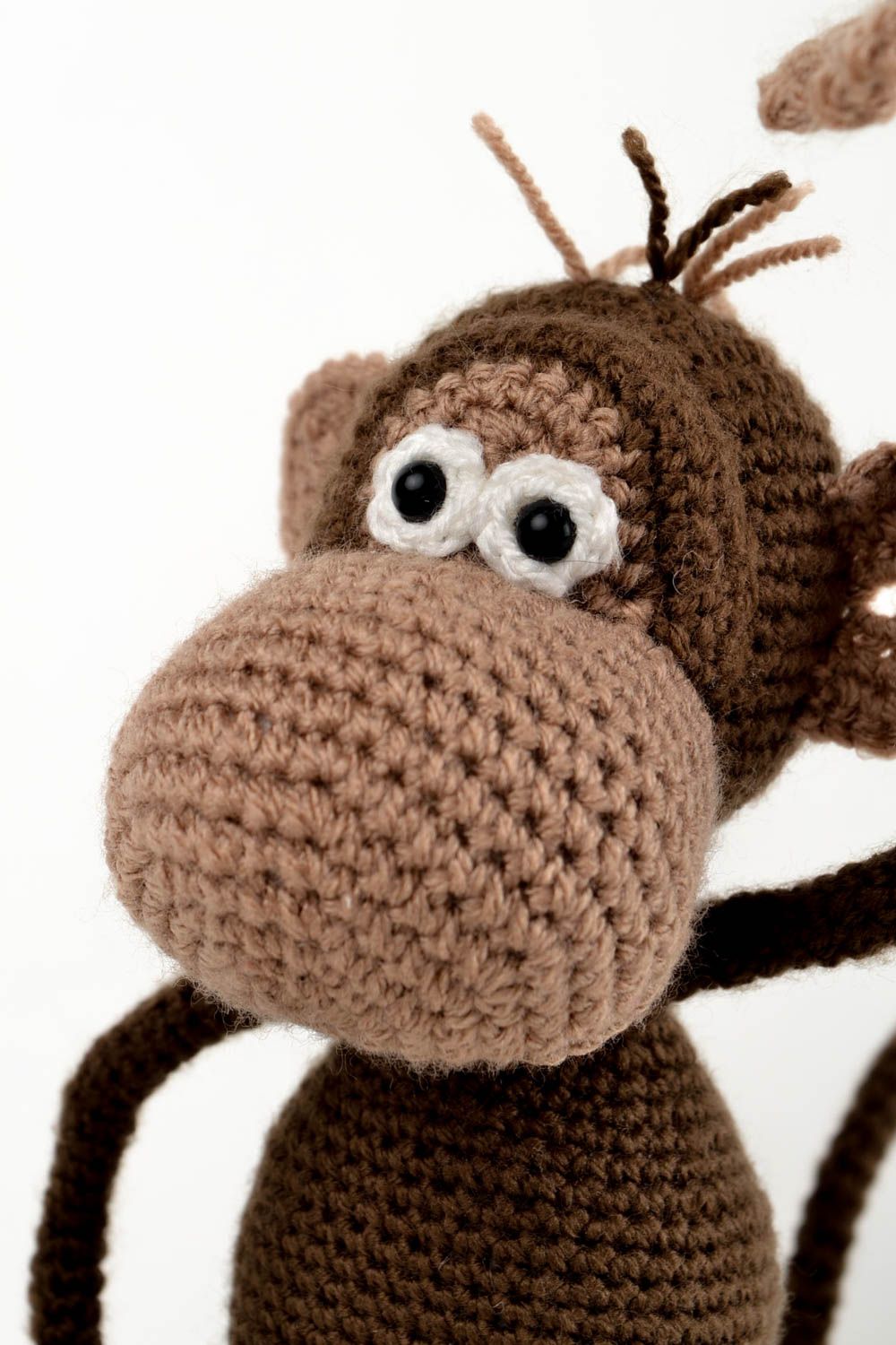 Handmade Kuscheltier Affe originell Häkel Kuscheltier Kleinkinder Spielzeug foto 4