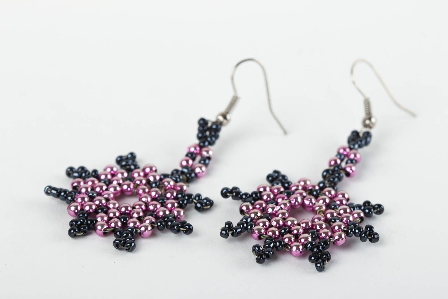 Handmade earrings beaded jewelry dangling earrings fashion accessories photo 3