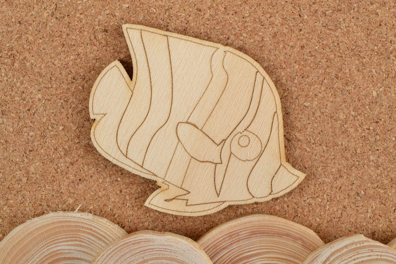 Deko Fisch handmade Holzrohling zum Bemalen Holzartikel zum Gestalten originell foto 1