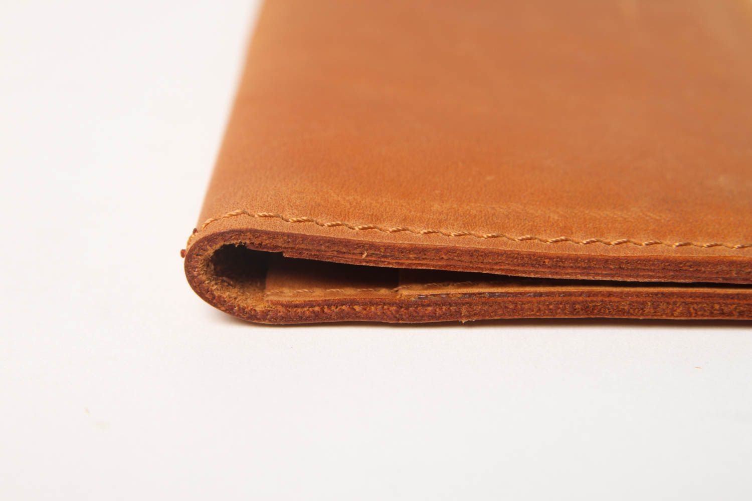 Handmade designer leather wallet unusual male purse stylish leather purse photo 5