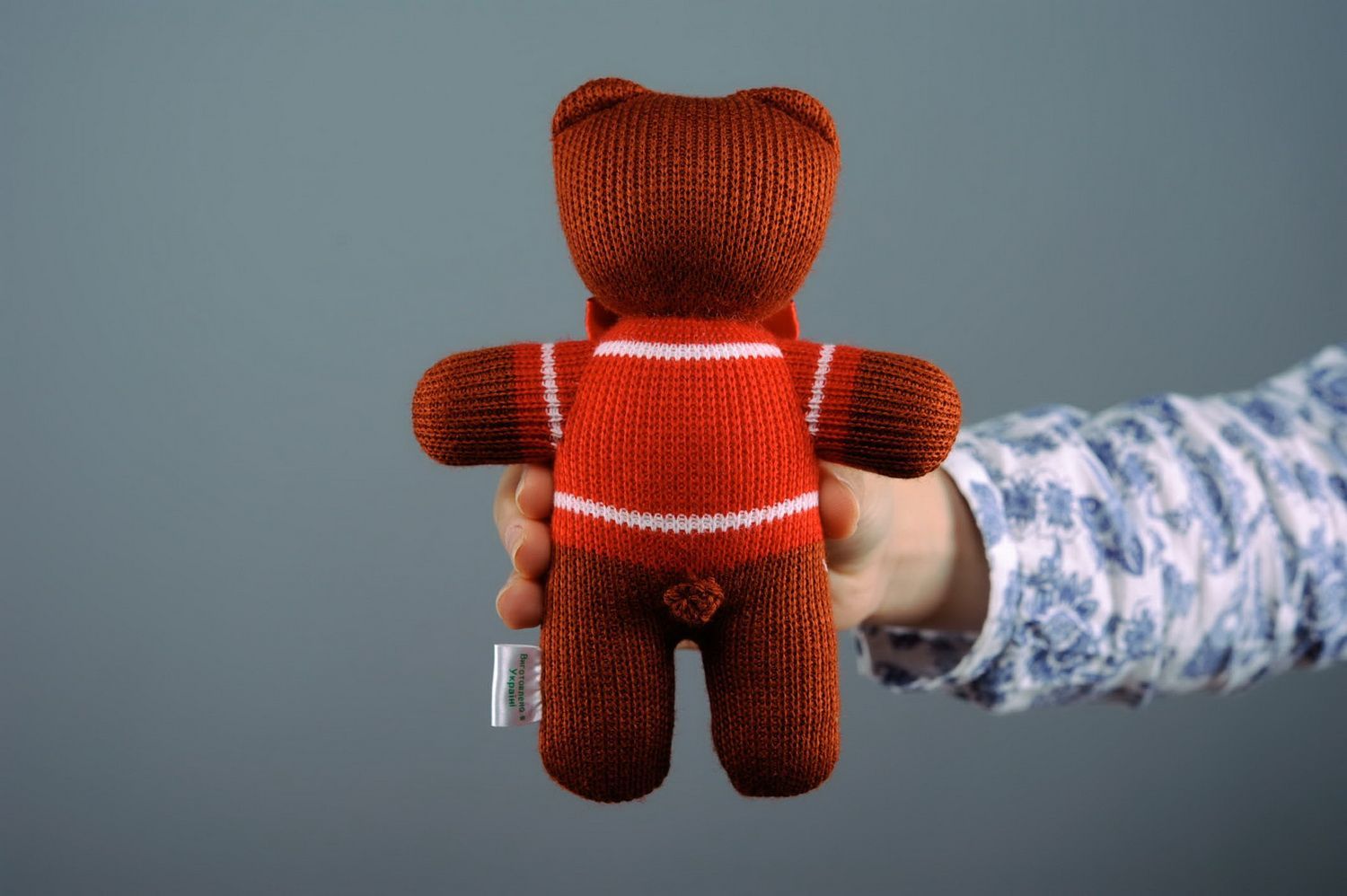 Soft knitted toy Bear photo 2