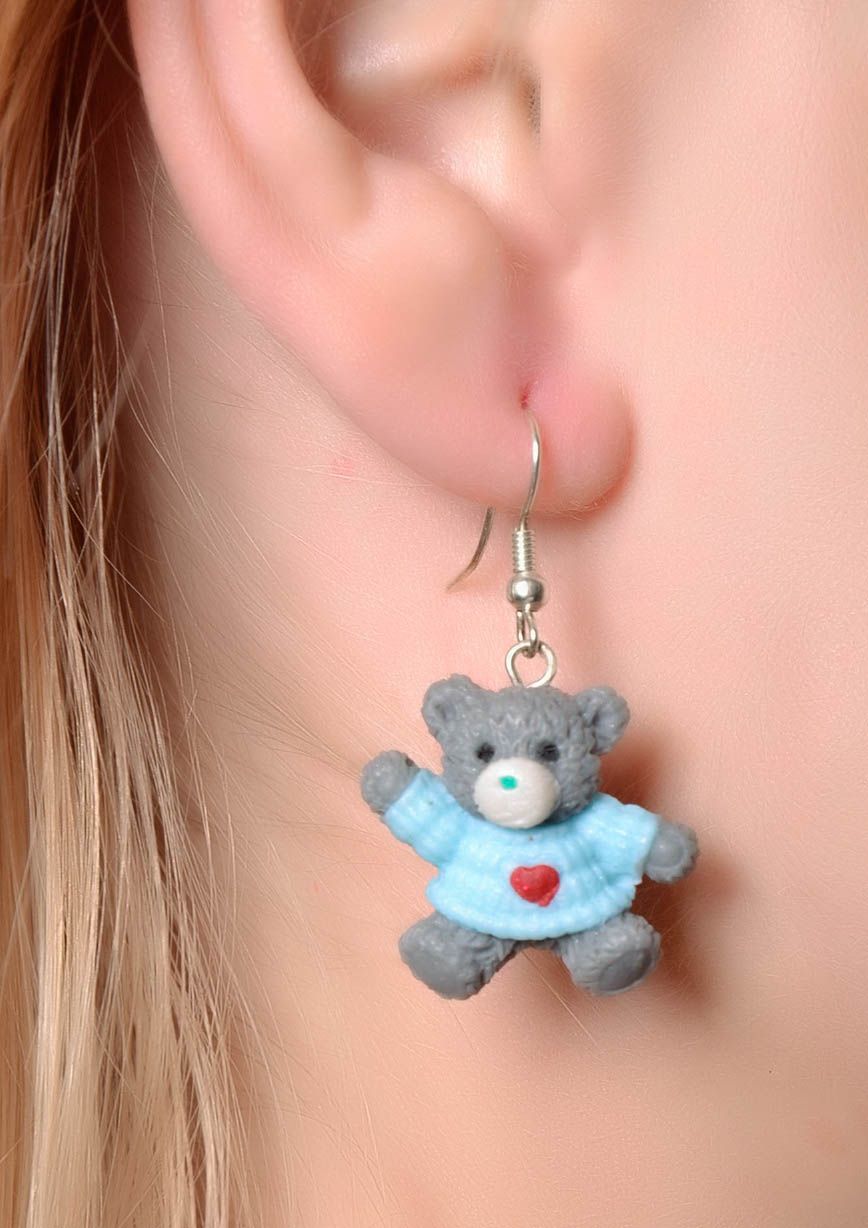 Lustige Ohrringe Bären foto 5