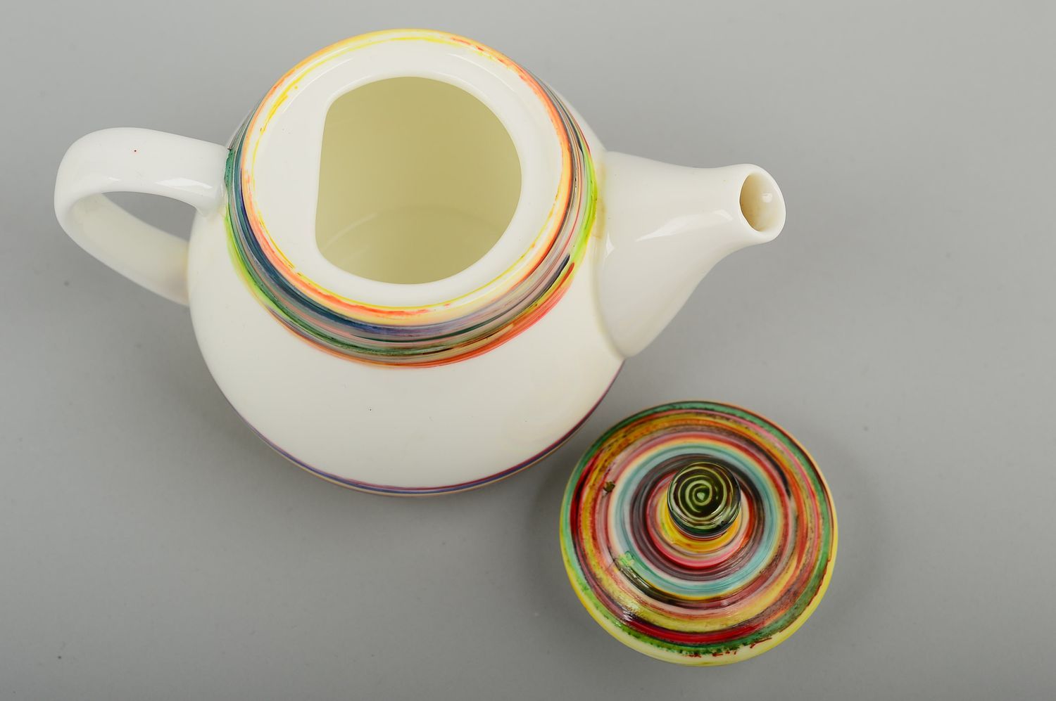 Заварной чайник ручной работы керамический чайник цветной заварник для чая фото 4