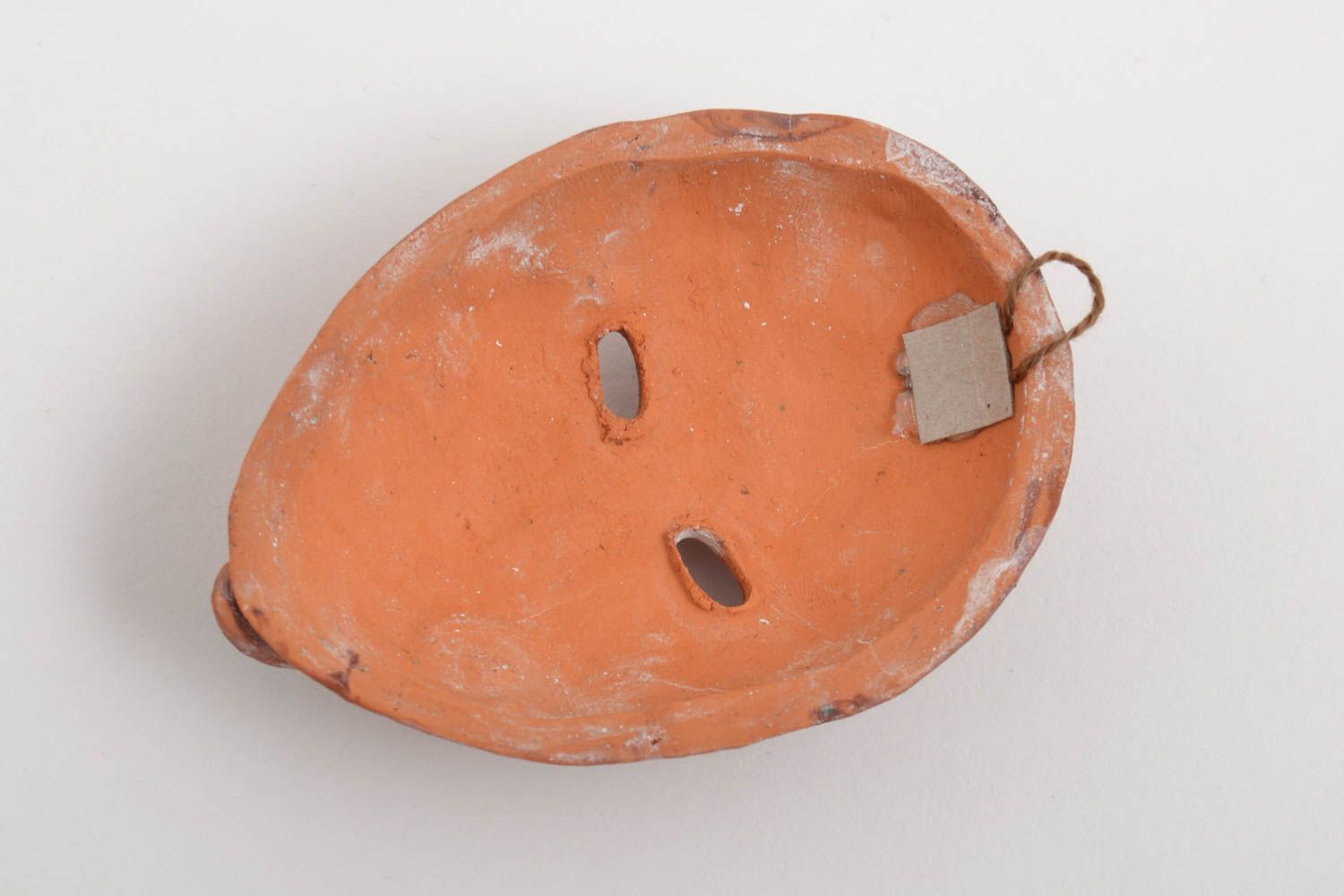 Máscara de cerámica hecha a mano decoración de interior souvenir original foto 4