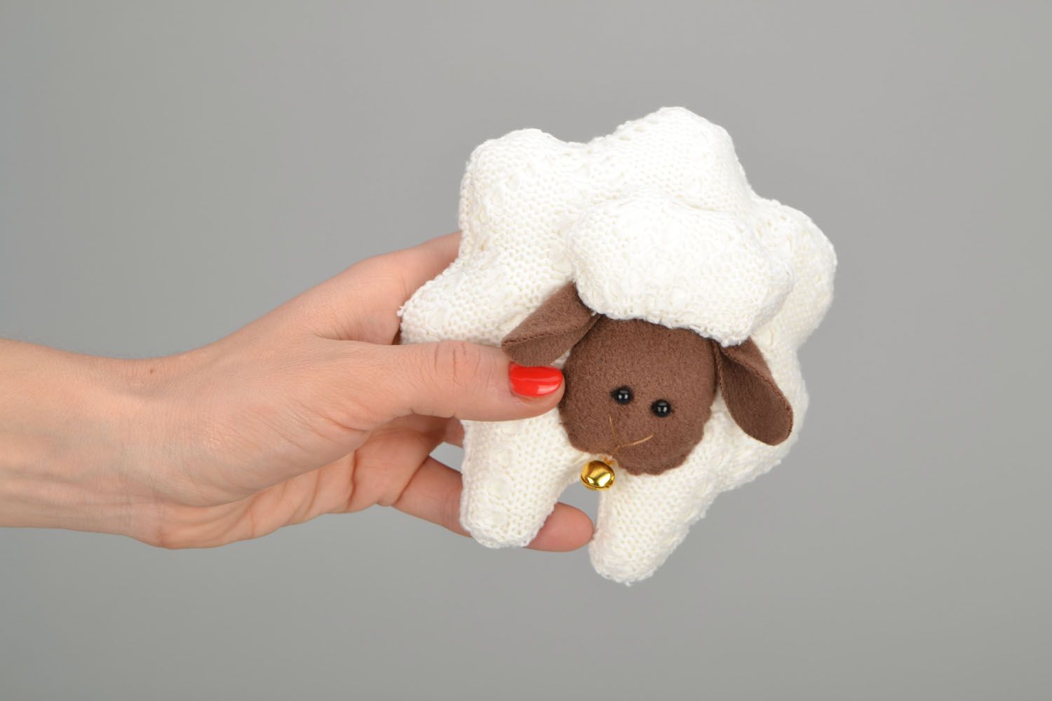 Kleines Dekokissen Kuscheltier Schaf Dekorierung für Kinderzimmer foto 1