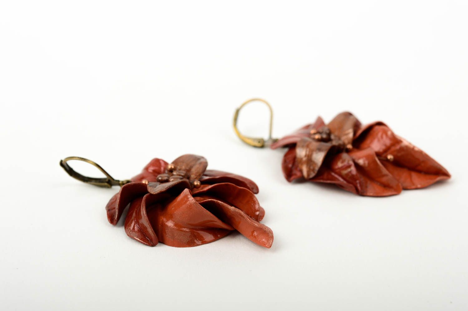 Handmade Schmuck ausgefallener Ohrschmuck Accessoire für Frauen lange Ohrringe  foto 3