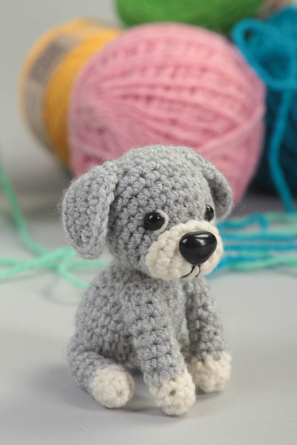 Juguete artesanal tejido a ganchillo peluche para niños regalo original Perro foto 1