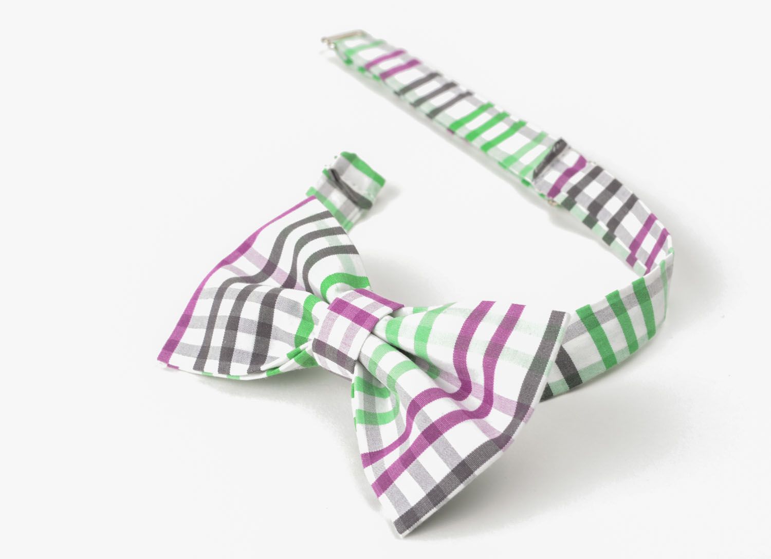 Natural fabric bow tie photo 3