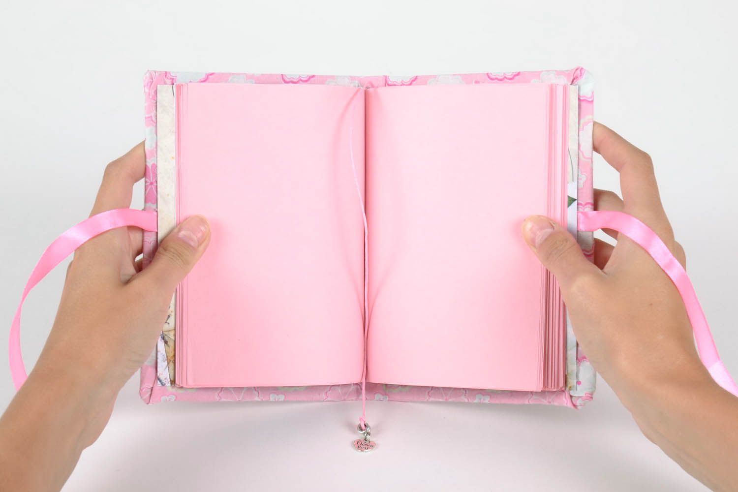 Handgemachtes rosa Notizbuch mit weichem Einband foto 2