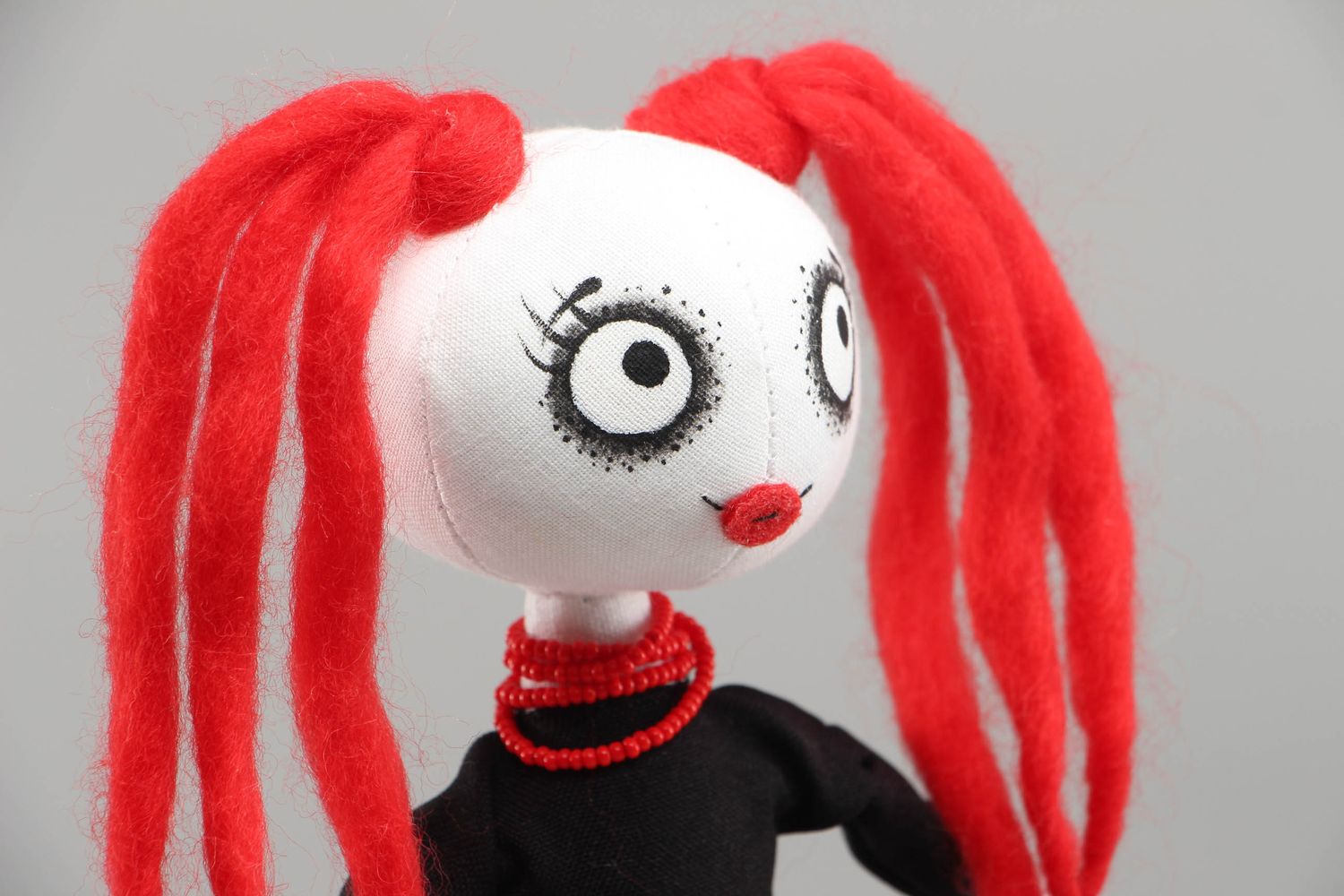 Handmade designer textile doll zombie photo 2