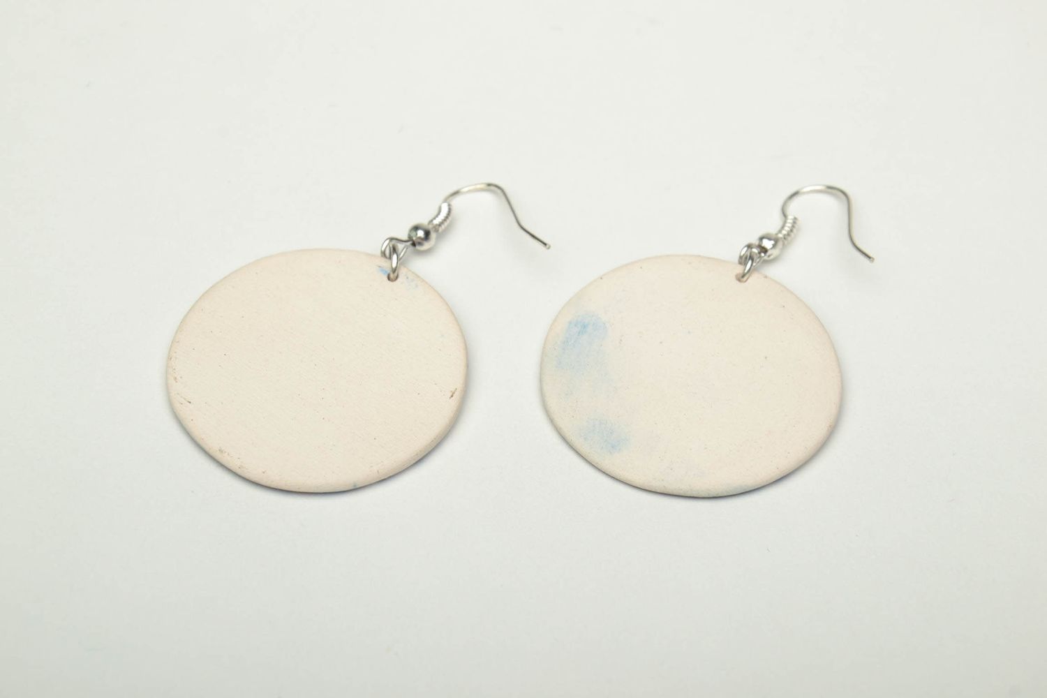 Unusual ceramic earrings painted with enamels photo 4