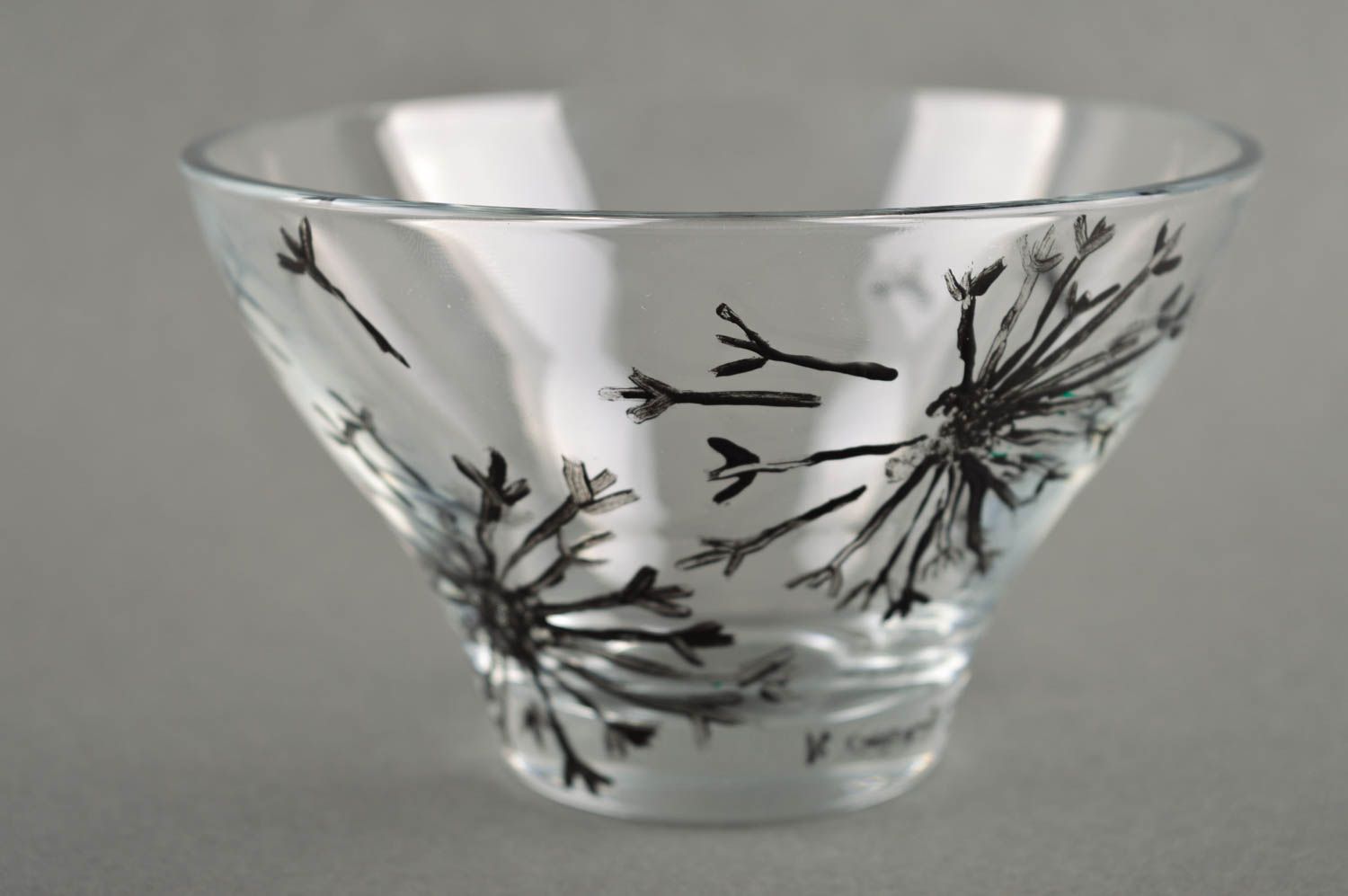Deko Glasschale handmade Designer Geschirr Schale Glas Tisch Deko klein foto 2