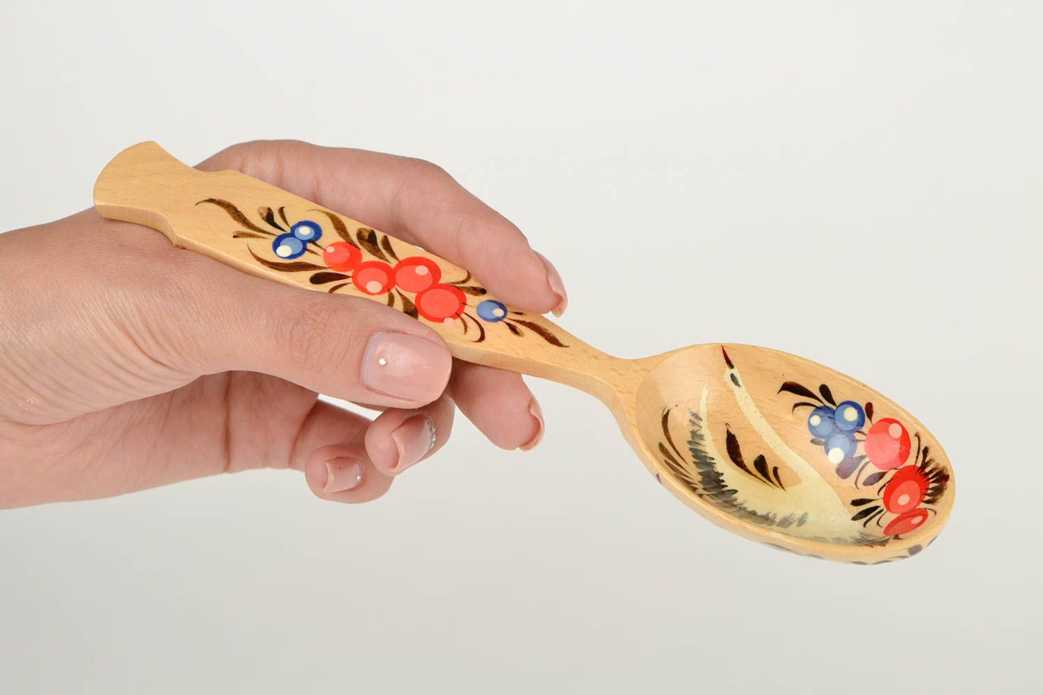 Wooden handmade ware designer beautiful spoon unusual decorative kitchenware photo 2