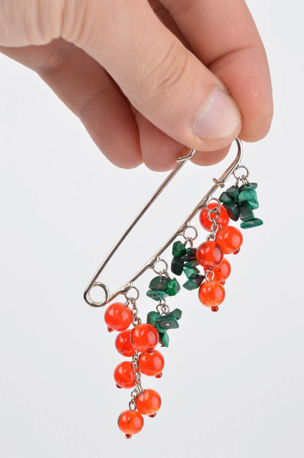 Designer glass brooch handmade jewelry present for women vintage brooch photo 3