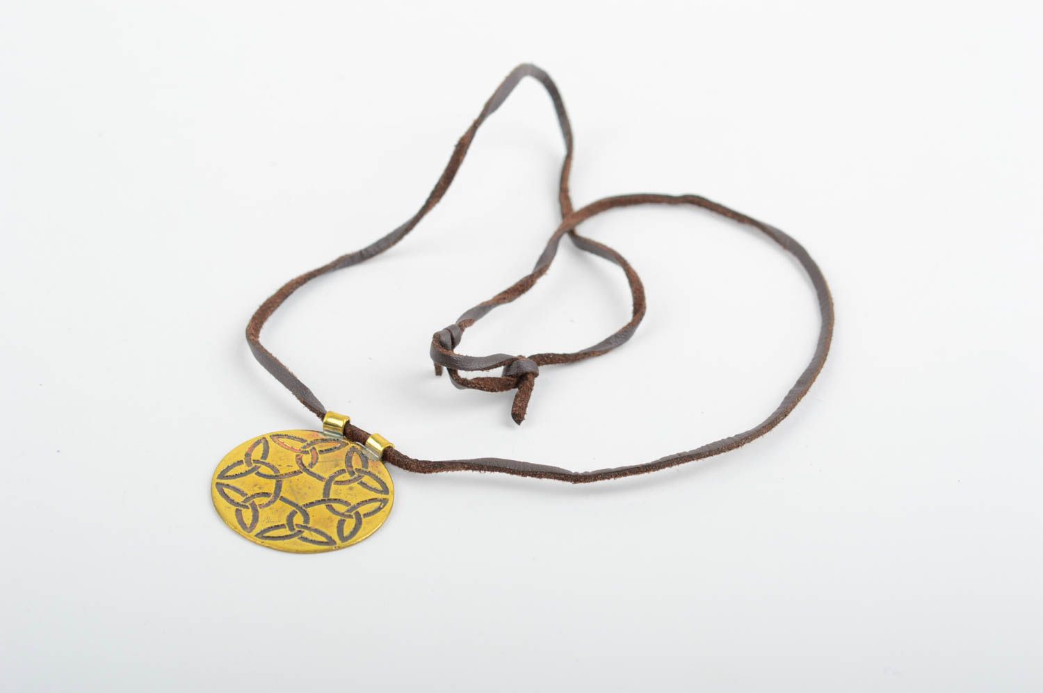 Handmade neck pendant brass bijouterie metal accessories present for girlfriend photo 3