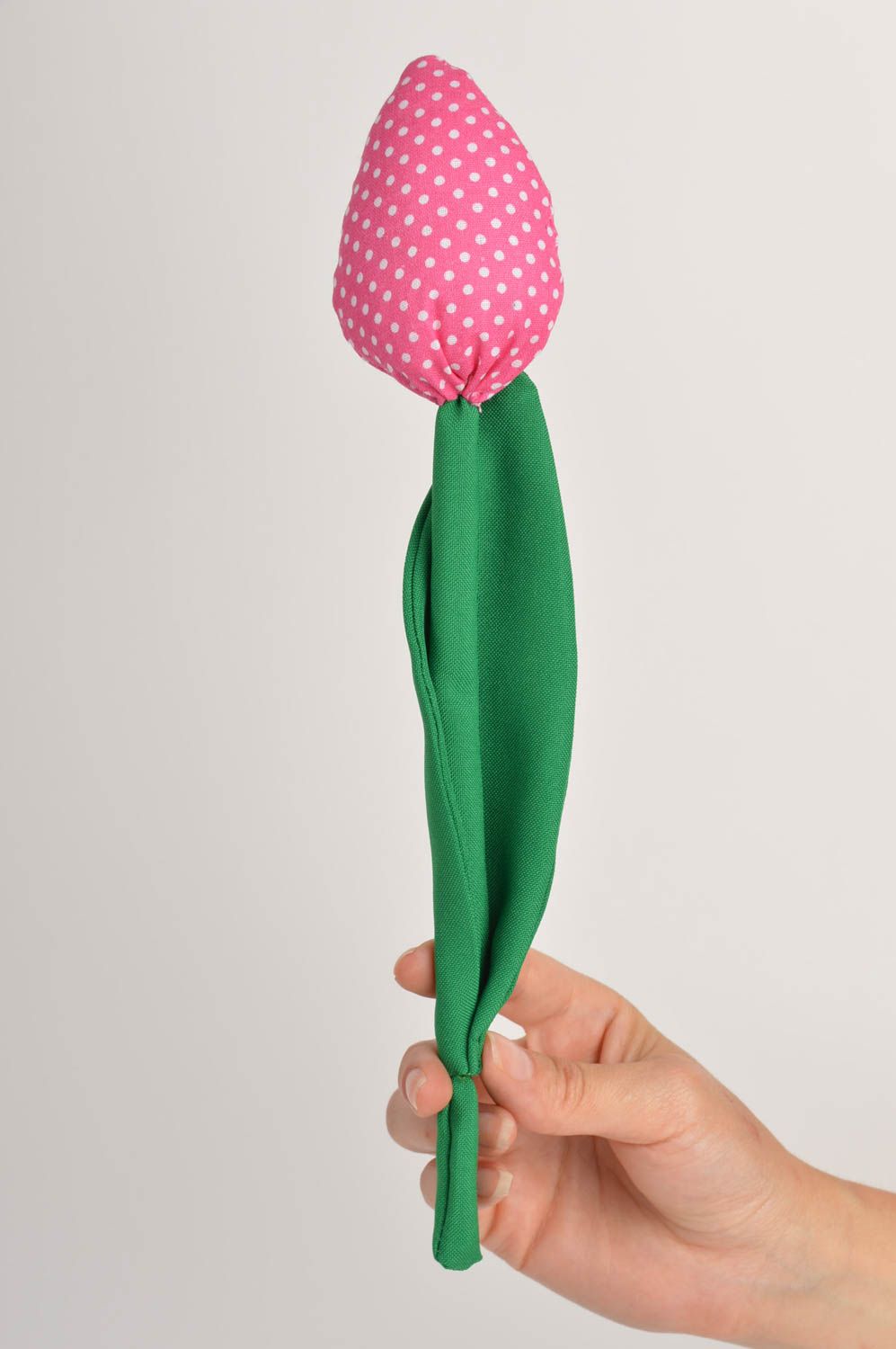 Искусственный цветок хэнд мэйд декор для дома искусственный тюльпан розовый фото 2