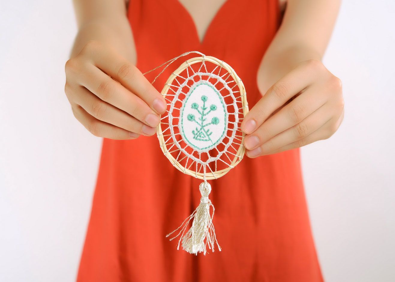 Decorative pendant with embroidery New Life photo 3