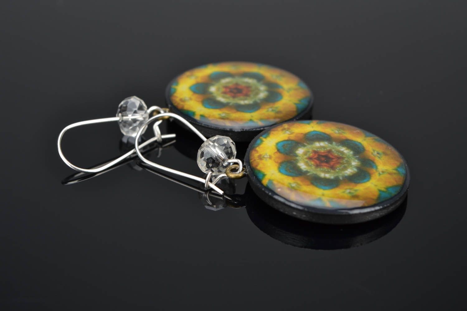 Earrings made ​​of polymer clay Light Source photo 1