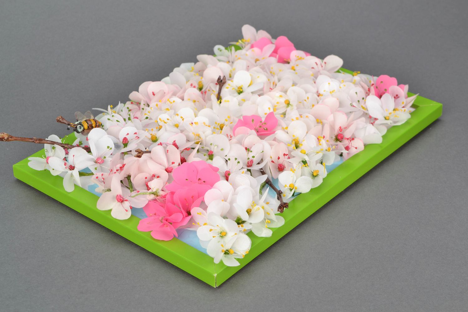 Panel with artificial flowers Spring photo 4