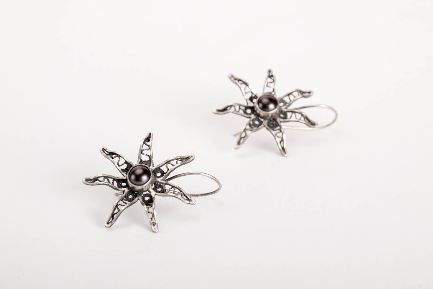 Handmade silver earrings unusual silver earrings gift for women silver jewelry photo 2