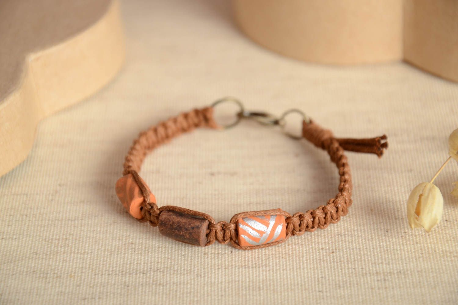 Handmade bracelet beaded bracelet unusual accessory gift ideas designer jewelry photo 2