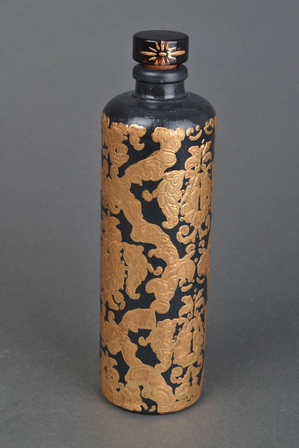 Botella cerámica decorada foto 1