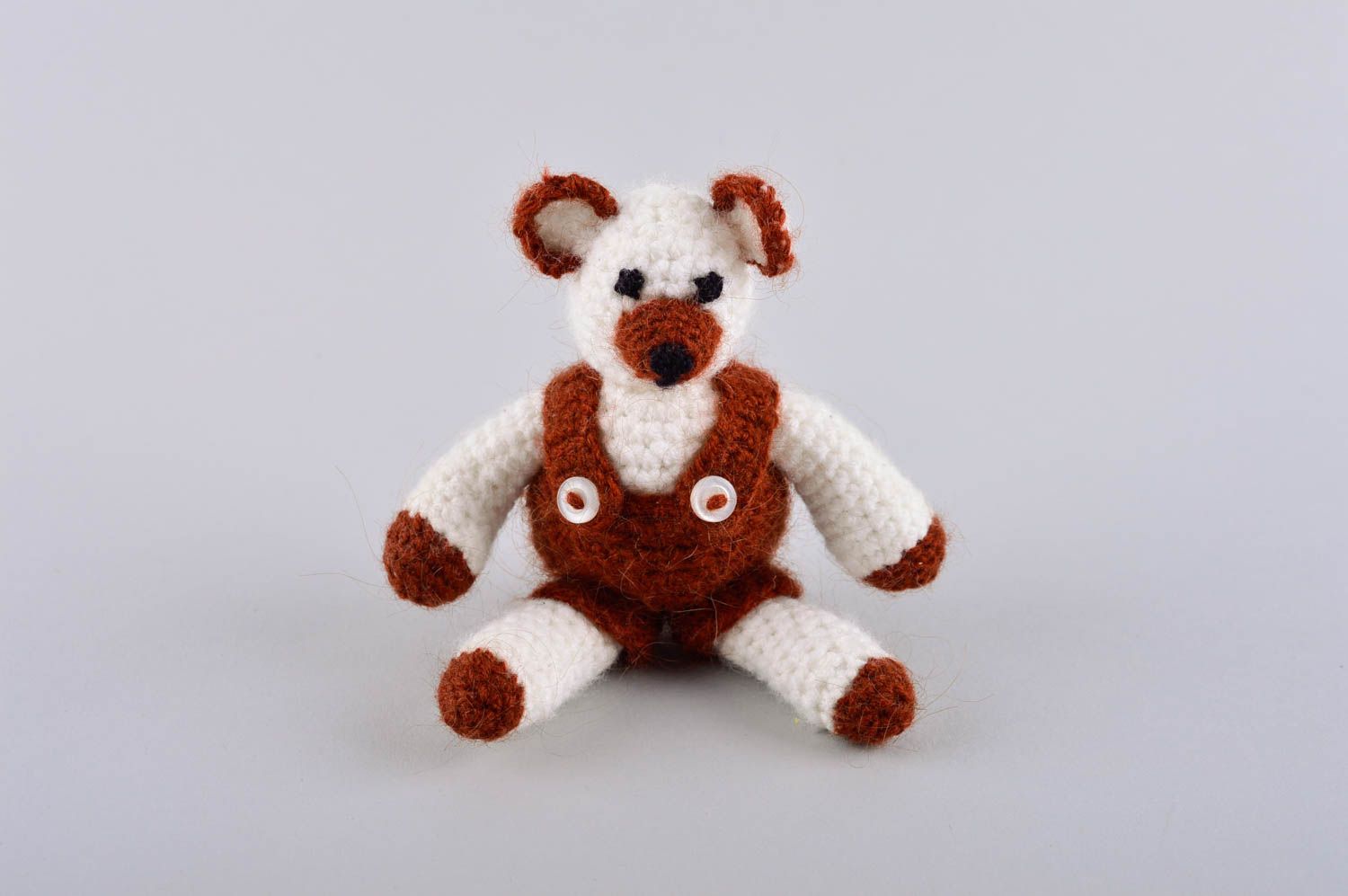 Jouet tricoté Peluche faite main au crochet en forme de souris Cadeau enfant photo 2