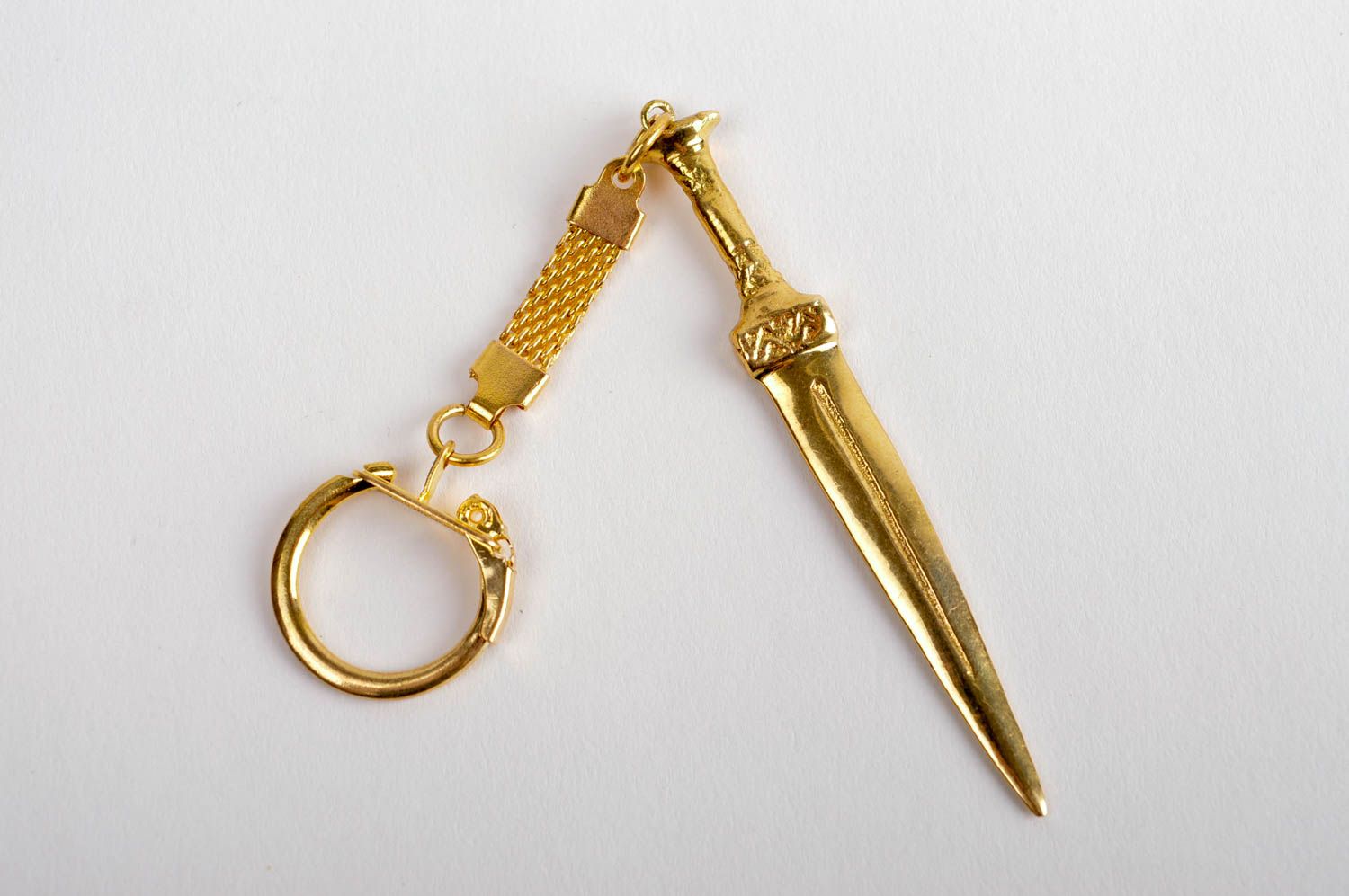 Llavero de metal hecho a mano regalo para amigos accesorio para llaves espada foto 2