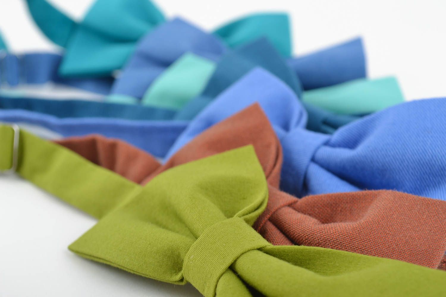 Набор текстильных галстуков-бабочек ручной работы для мужчин и женщин 7 штук фото 3