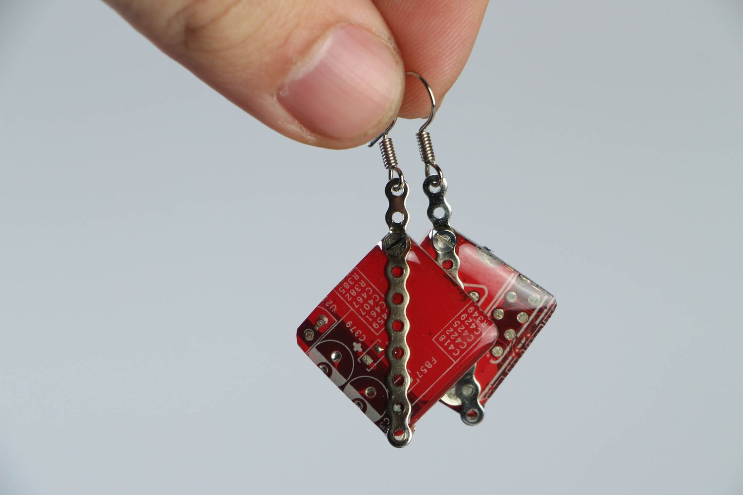 Earrings with microchips photo 3
