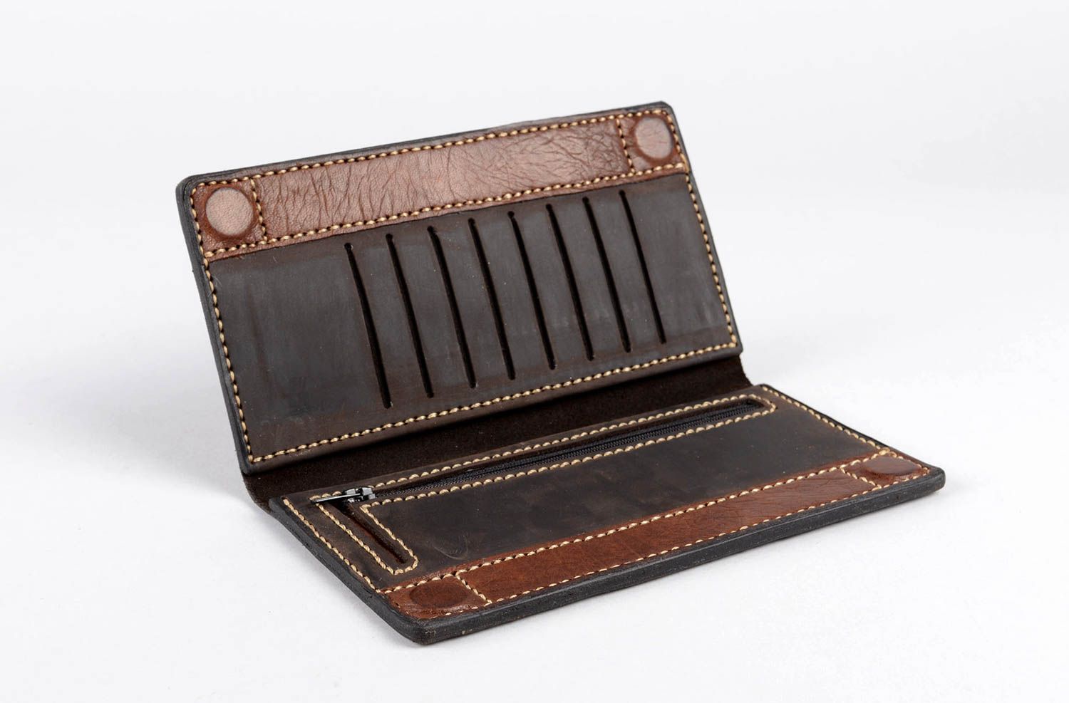 Designer wallet handmade leather wallet slip wallets fashion accessories photo 2