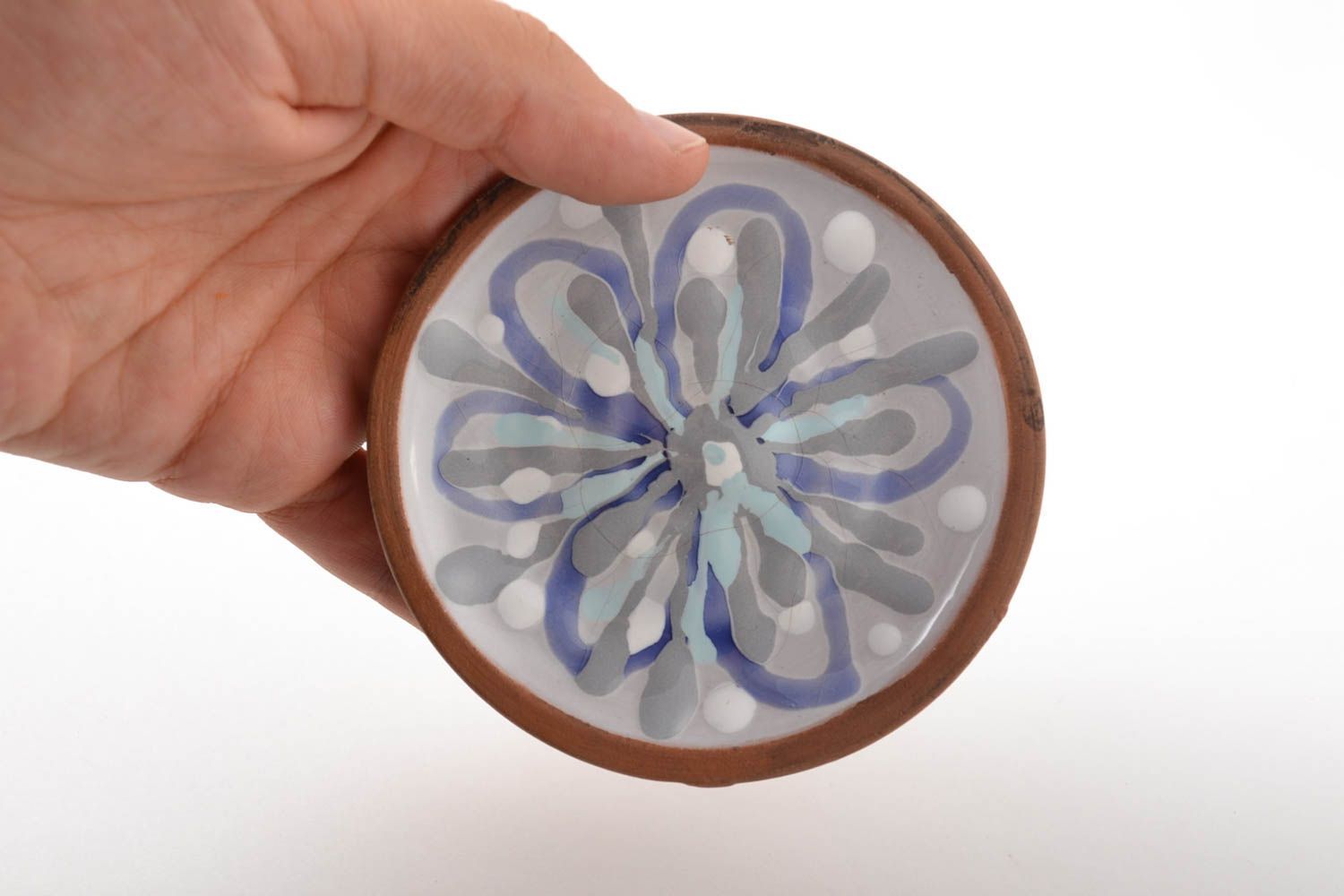 Керамическая тарелка глиняная посуда расписная тарелка керамическая посуда фото 5