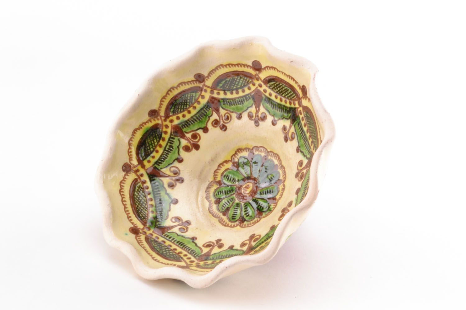 Глиняная миска, гуцульская керамика фото 2