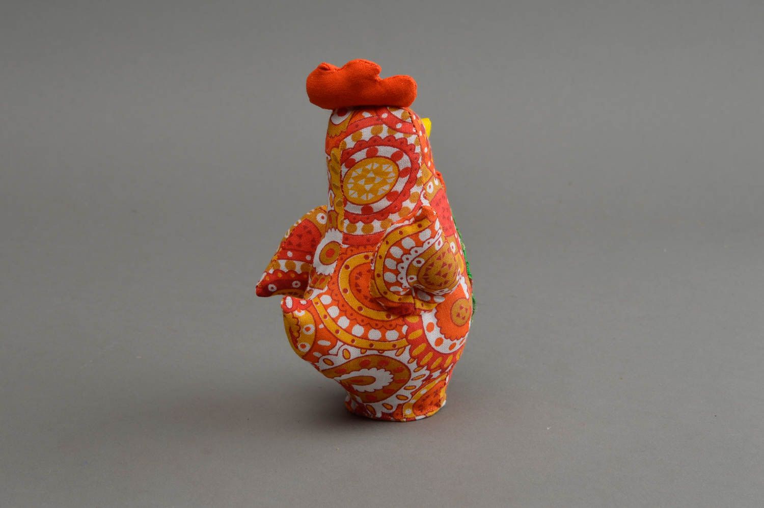 Peluche artesanal con forma de gallo juguete de niño regalo original    foto 3