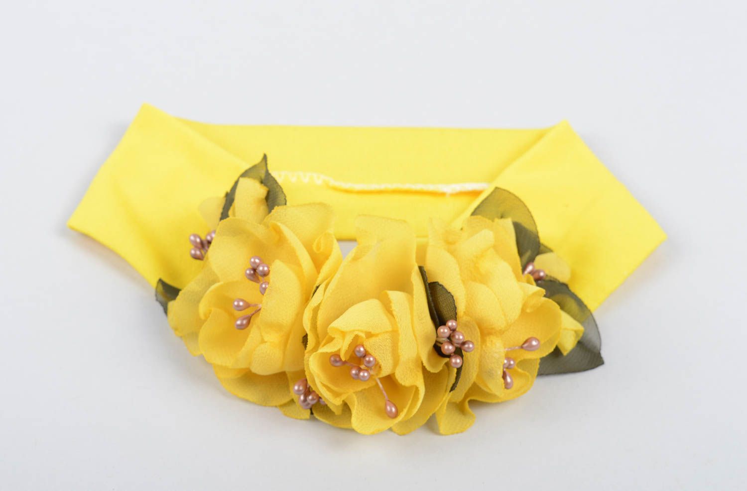 Mädchen Haarschmuck handmade Haarband mit Blume Accessoire für Kinder breit foto 5