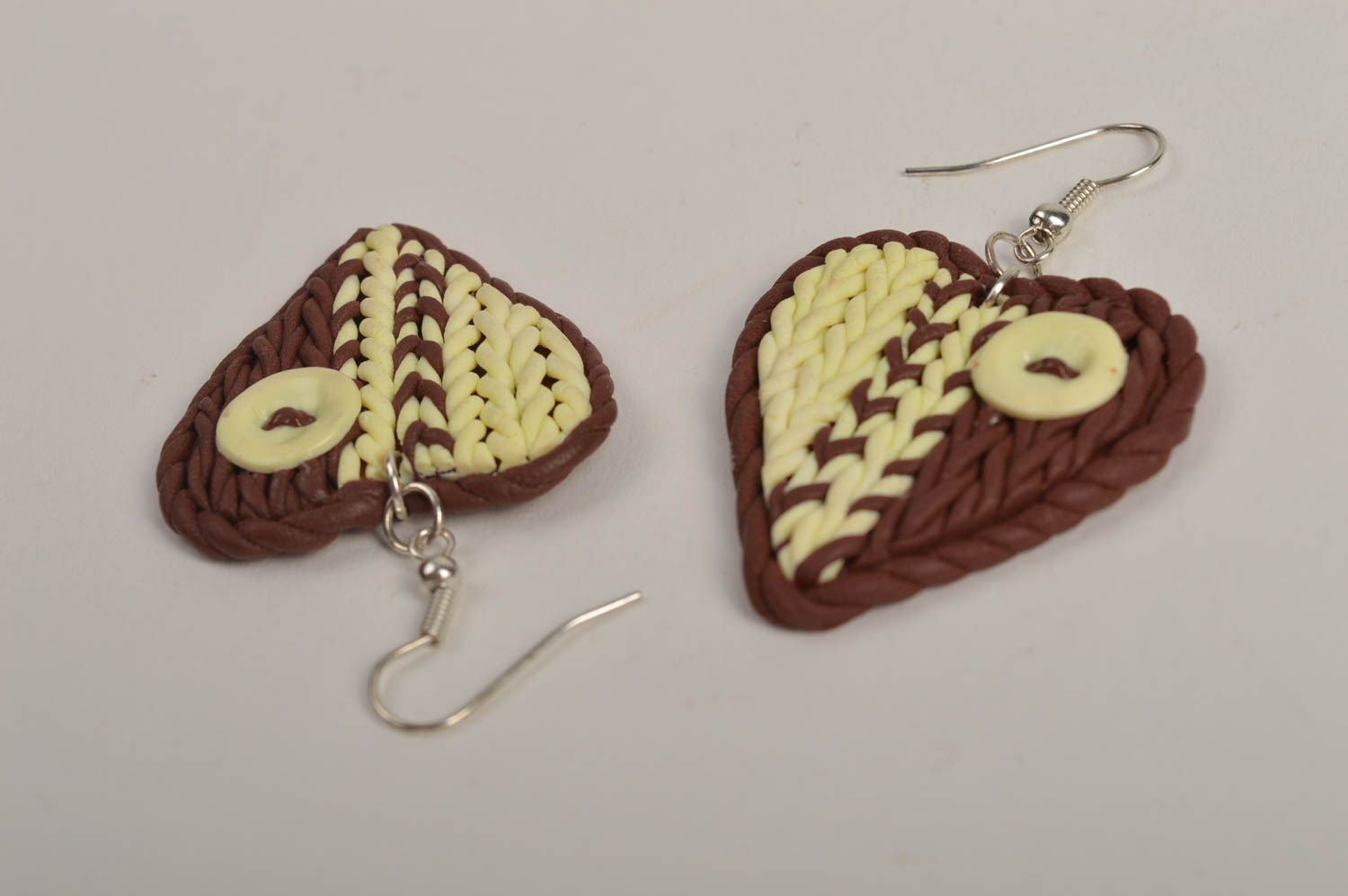 Beautiful handmade plastic earrings accessories for girls polymer clay ideas photo 3