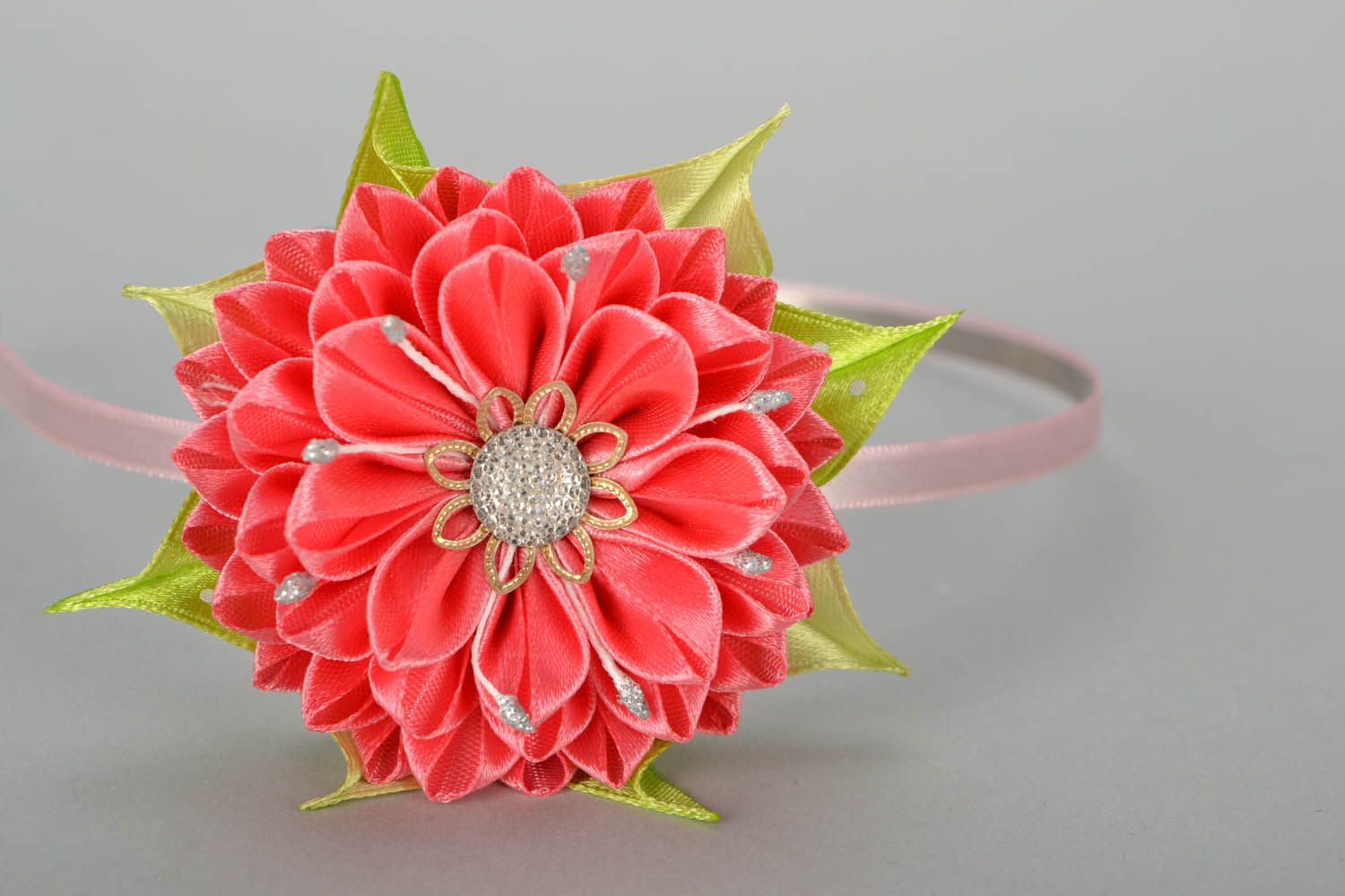 Hair band with big flower  photo 3
