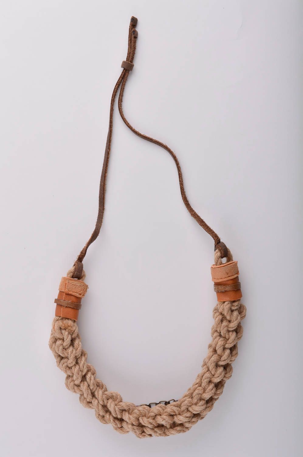 Collar para mujer artesanal de cuerdas natural regalo original accesorio de moda foto 5