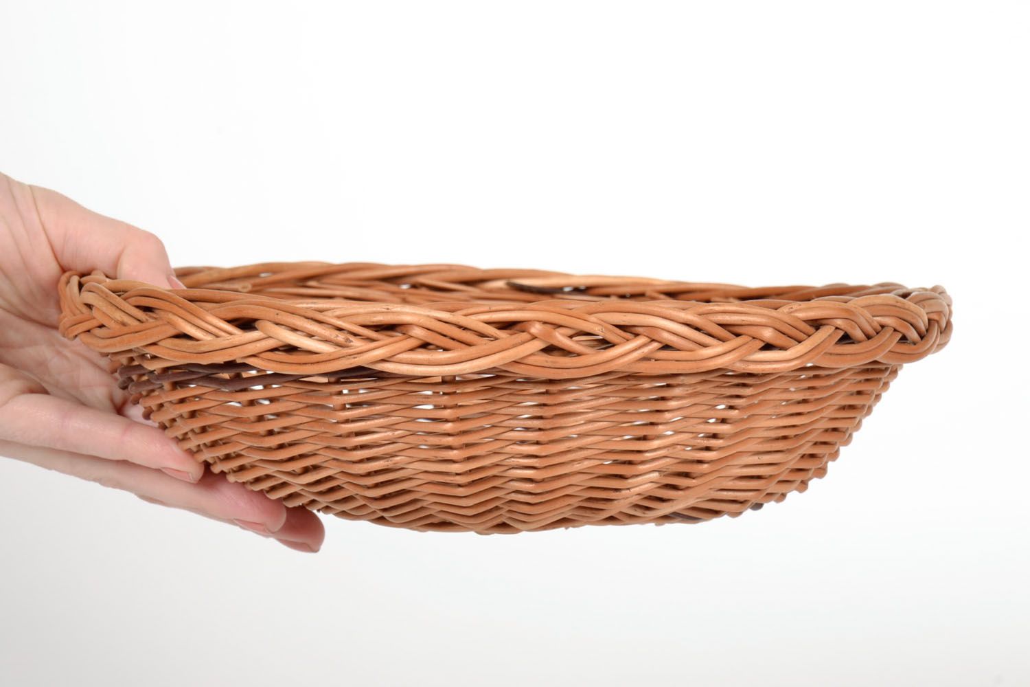 Round wicker basket for kitchen photo 5