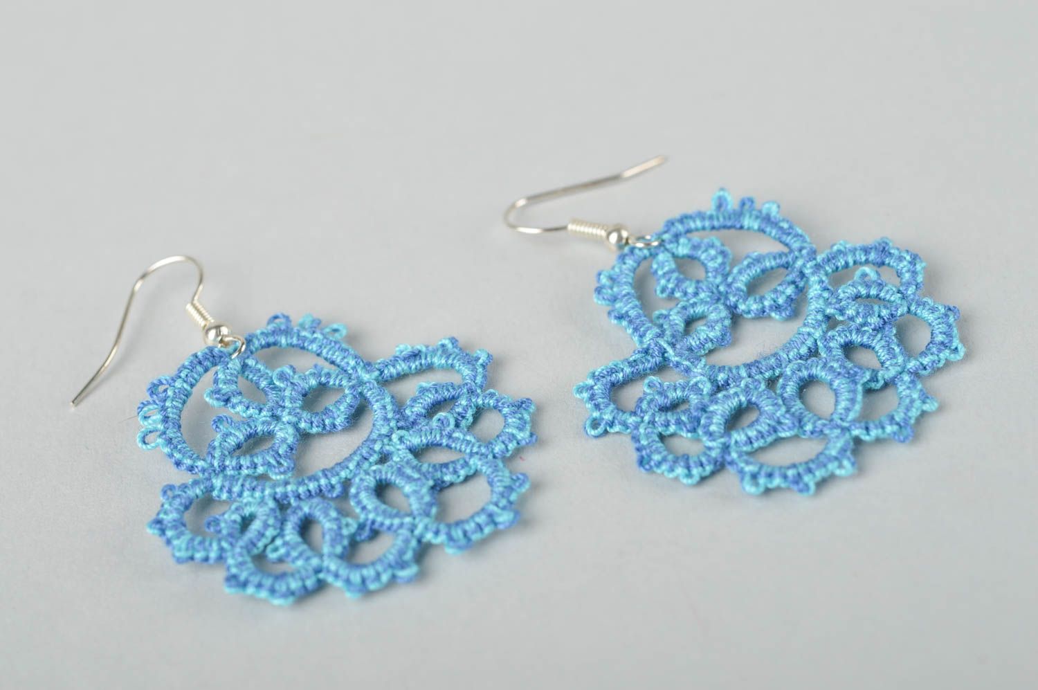Stylish handmade woven thread earrings textile jewelry designs gifts for her photo 2