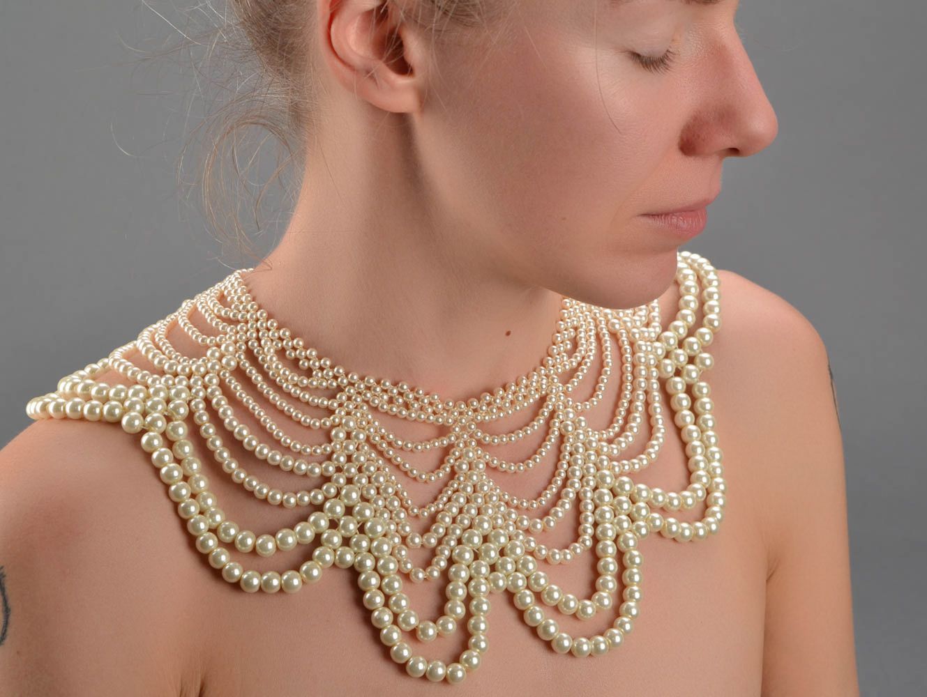 Handmade designer collar necklace photo 1