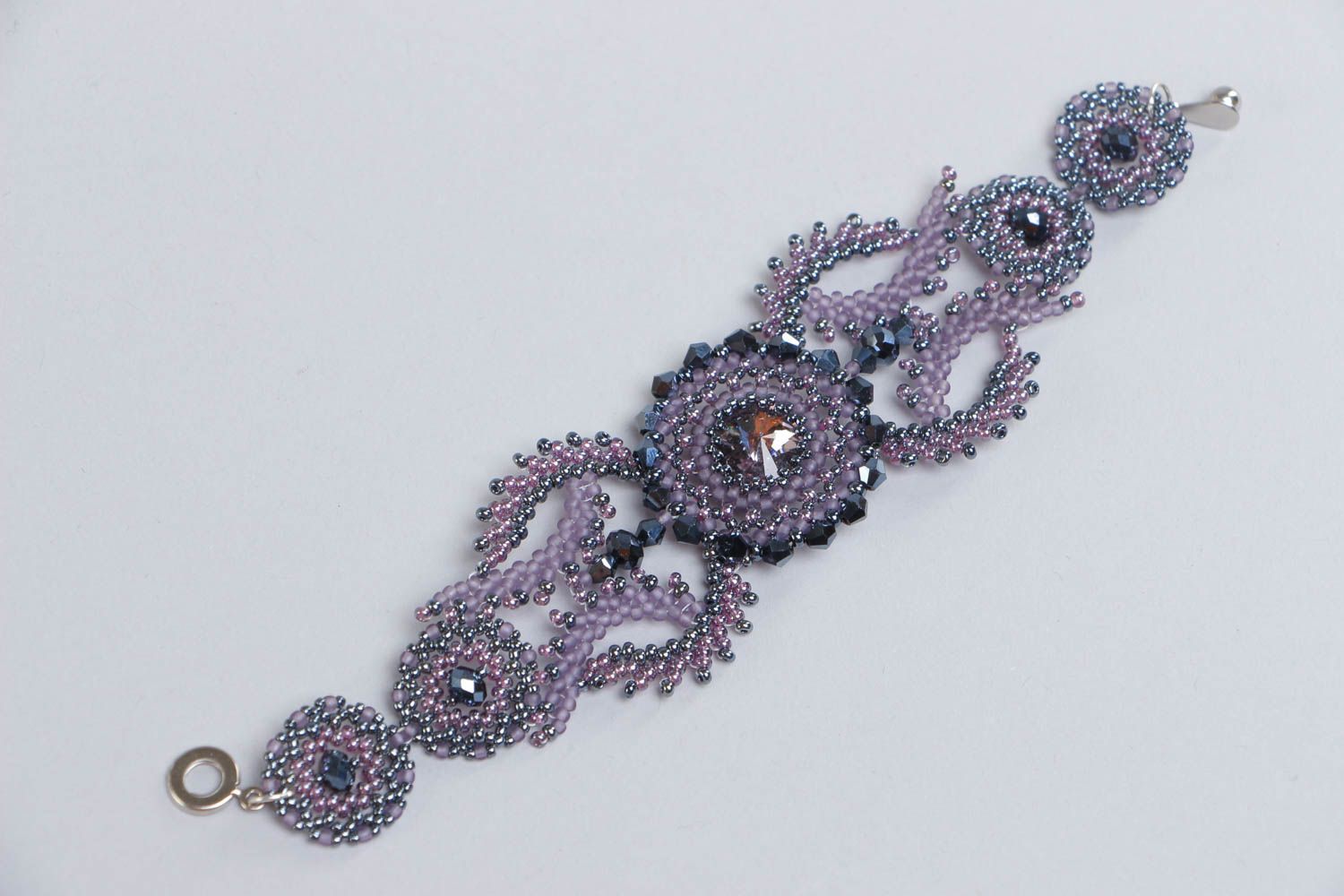 Handgemachtes elagantes Abend Armband aus Glasperlen Kristallen Geschenk Frauen foto 3
