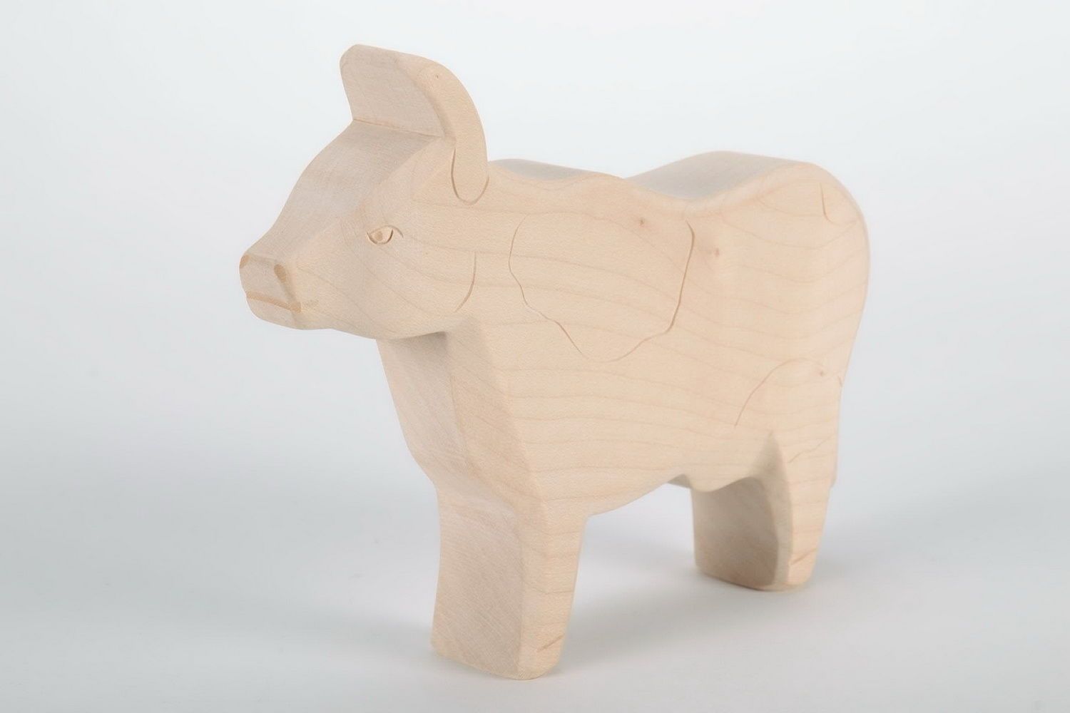 Figurine made from maple wood Cow photo 3