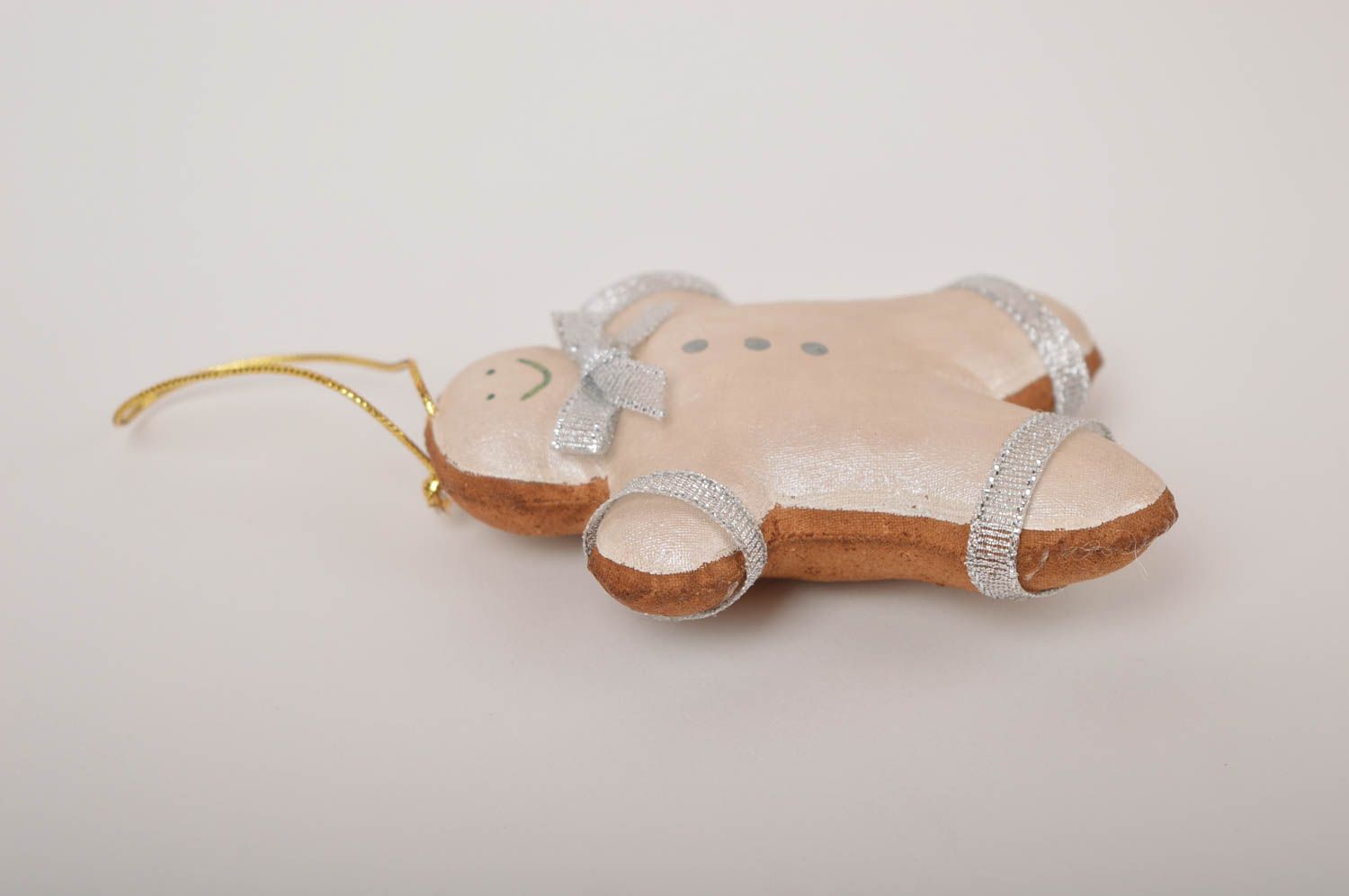 Елочная игрушка ручной работы мягкая игрушка пропитанная кофе детская игрушка фото 4