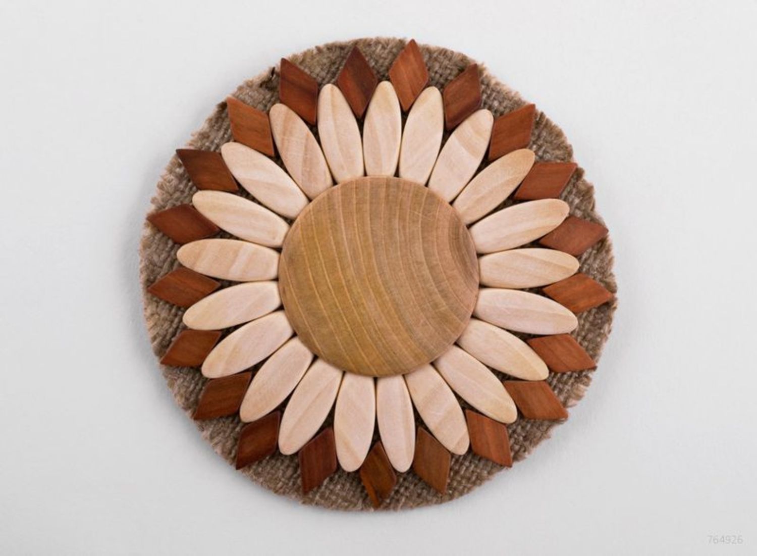 Wooden coster for hot ware in the shape of a flower photo 4